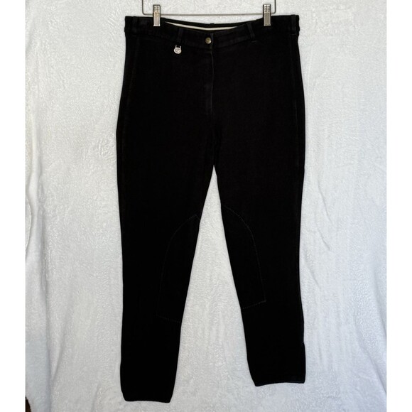On Course Cotton Black Riding Pants Breeches Women’s Size 30 long Equestrian - Picture 2 of 16